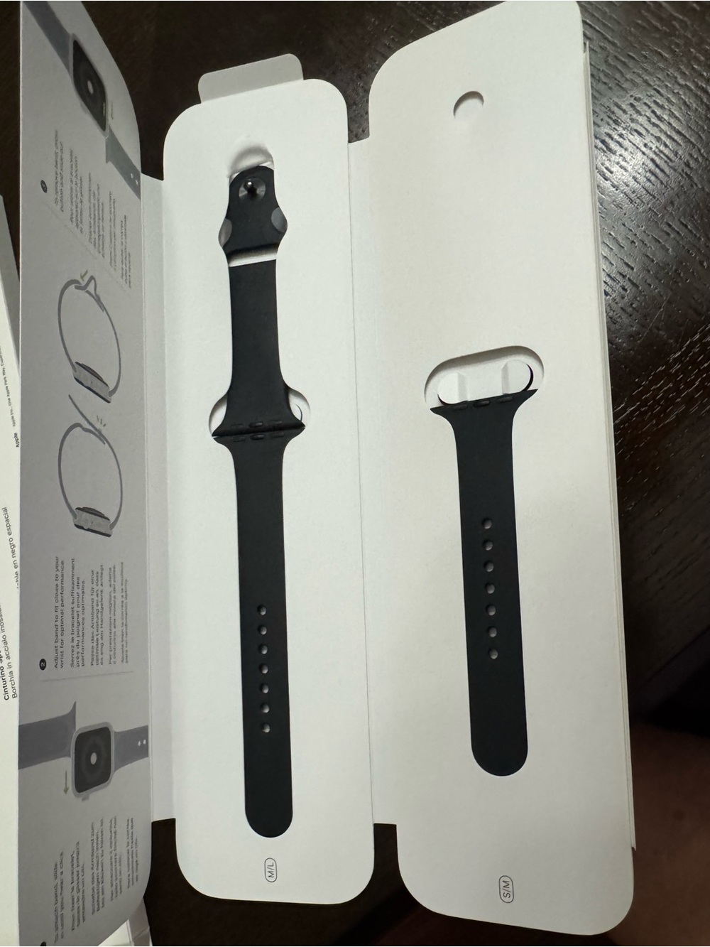 Apple Black Sport Watch Band both Sm & Lg 44MM